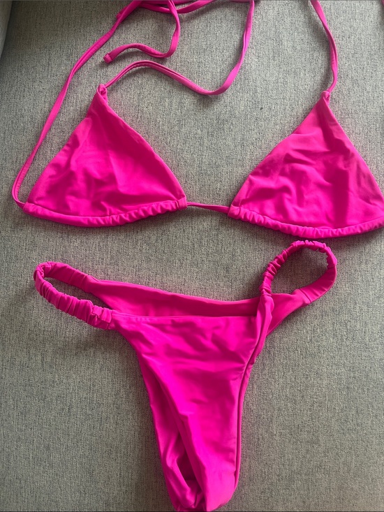 Other - Hot Pink Triangle Bikini Set